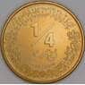 Ливия 1/4 динара 2014 КМ34 UNC  арт. 53285