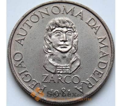 Монета Португалия 25 эскудо 1981 КМ4 AU (Мадейра) Жуан Зарко арт. С04739