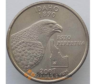 Монета США 25 центов 2007 D КМ398 UNC Айдахо (J05.19) арт. 18009