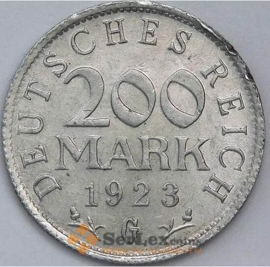 Германия 200 марок 1923 G КМ35 XF арт. 39134