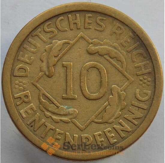 Германия монета 10 пфеннигов 1924 А КМ40 VF арт. 15024