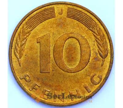 Монета Германия 10 пфеннингов 1991 J КМ108 UNC арт. 38948