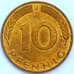 Монета Германия 10 пфеннингов 1991 J КМ108 UNC арт. 38948