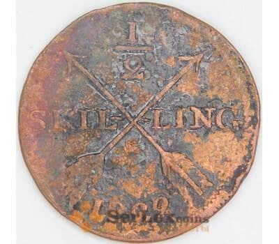 Швеция 1/2 скиллинга 1822 КМ596 F арт. 56768