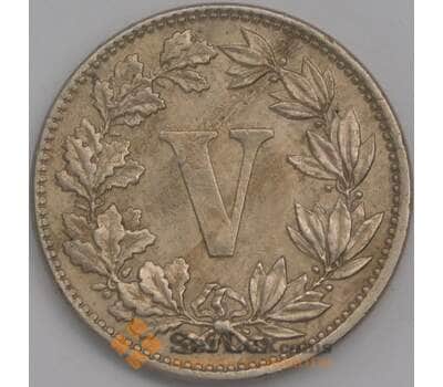 Мексика монета 5 сентаво 1882 КМ399 XF арт. 41884