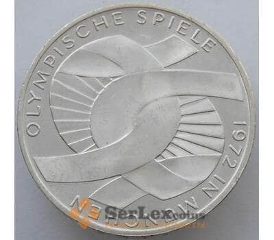 Монета Германия 10 марок 1972 D КМ131 BU Серебро Олимпиада Мюнхен'72 - Узел (J05.19) арт. 14937