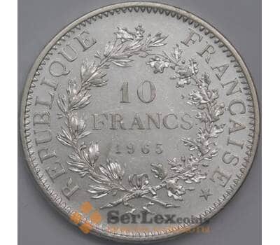 Монета Франция 10 франков 1965 КМ932 AU арт. 40602