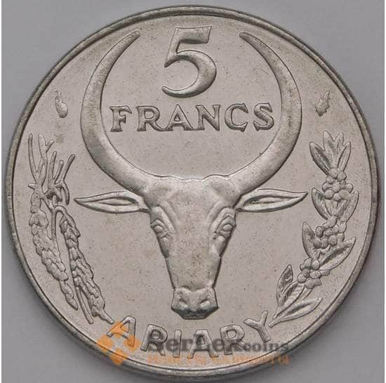 Мадагаскар 5 франков 1986 КМ10 UNC арт. 31255