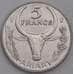 Монета Мадагаскар 5 франков 1986 КМ10 UNC арт. 31255