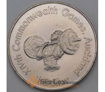 Монета Новая Зеландия 1 доллар 1989 КМ70 Тяжелая Атлетика Игры Содружества  арт. 28176