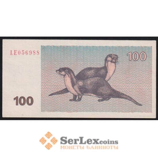 Литва банкнота 100 лит 1992 Р42 UNC арт. 47244