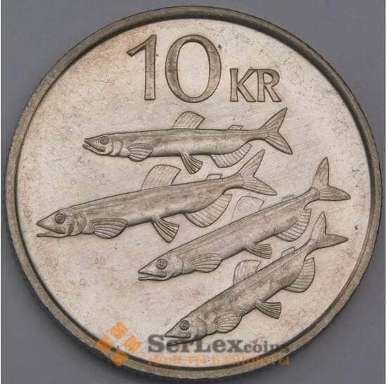 Исландия монета 10 крон 1987 КМ29.1 aUNC арт. 42391