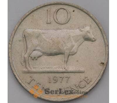 Монета Гернси 10 пенсов 1977 КМ30 XF арт. 38164