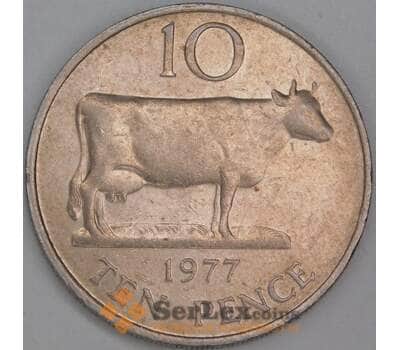 Монета Гернси 10 пенсов 1977 КМ30 XF арт. 38164
