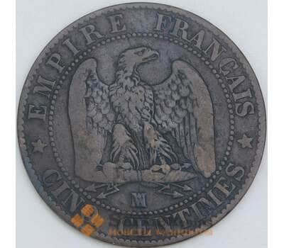 Франция 5 сантимов 1857 MА КМ777 F-VF арт. 56704