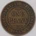 Монета Австралия 1 пенни 1917 КМ23 VF арт. 12292