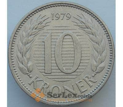 Монета Дания 10 крон 1979 КМ864 aUNC (J05.19) арт. 16353