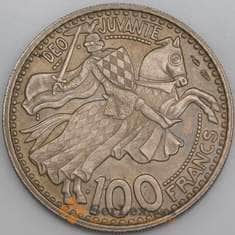 Монако монета 100 франков 1950 КМ133 AU арт. 47357