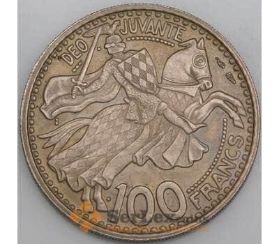 Монако монета 100 франков 1950 КМ133 AU арт. 47357