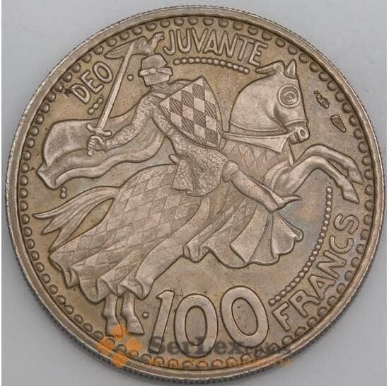 Монако монета 100 франков 1950 КМ133 AU арт. 47357