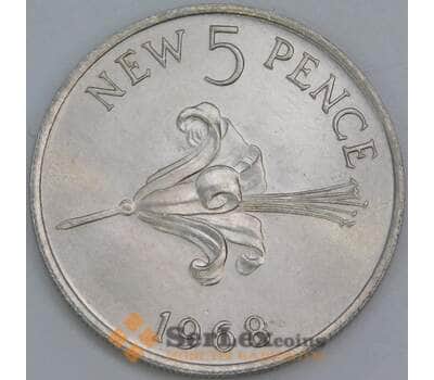 Гернси 5 пенсов 1968 КМ23 UNC арт. 56460