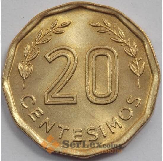 Уругвай 20 сентесимо 1981 КМ67 UNC (J05.19) арт. 15712