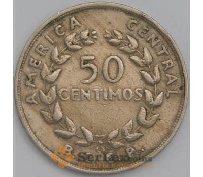 Монета Коста-Рика 50 сентимо 1968 КМ189.3 XF арт. 38989