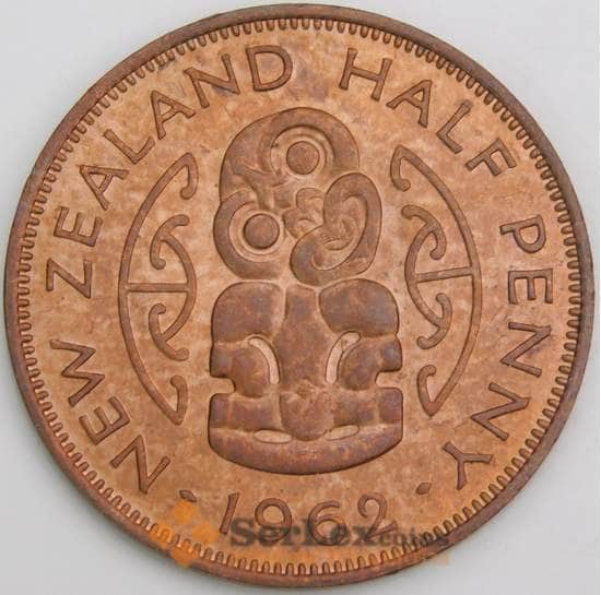 Новая Зеландия 1/2 пенни 1962 КМ23.2 UNC арт. 46487
