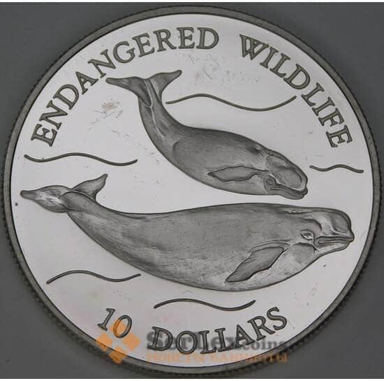 Ниуэ 10 долларов 1992 КМ74 Proof Вымирающие виды - Киты арт. 54109