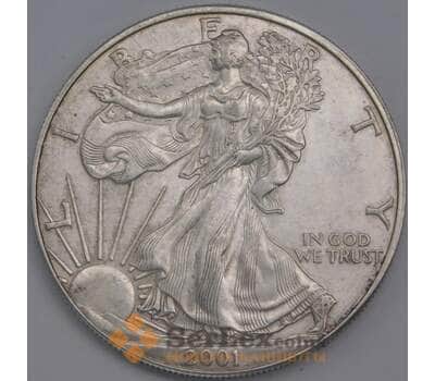 США монета 1 доллар 2001 КМ273 XF Шагающая свобода арт. 42293