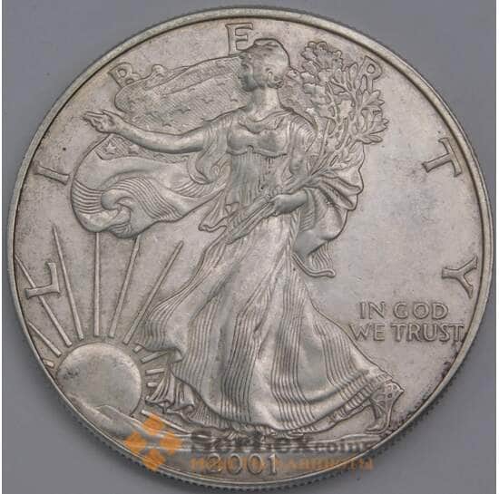 США монета 1 доллар 2001 КМ273 XF Шагающая свобода арт. 42293