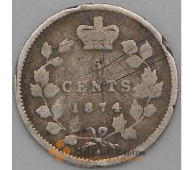 Монета Канада 5 центов 1874 КМ2 арт. 29191