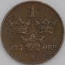 Швеция монета 1 эре 1924 КМ777.2 XF арт. 39520