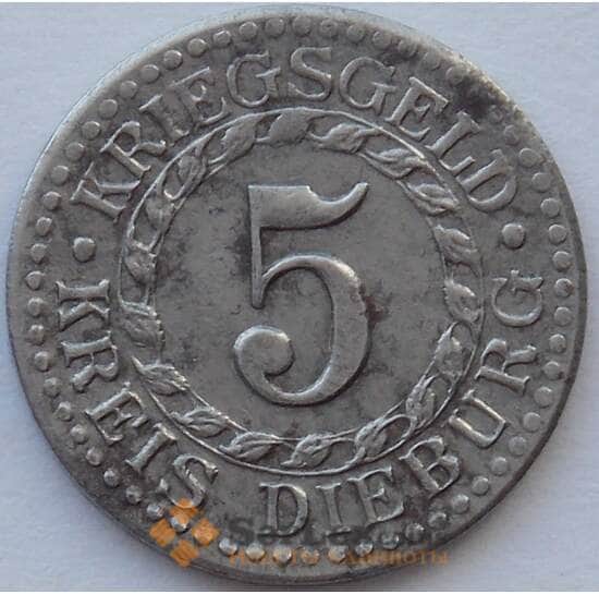 Германия Нотгельд 5 пфеннигов 1920 Железо Дибург (J05.19) арт. 16007