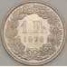 Монета Швейцария 1 франк 1978 КМ24а AU (J05.19) арт. 17821