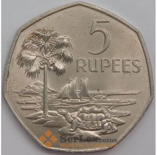 Сейшельские острова монета 5 рупий 1972 КМ19 aUNC арт. 22752