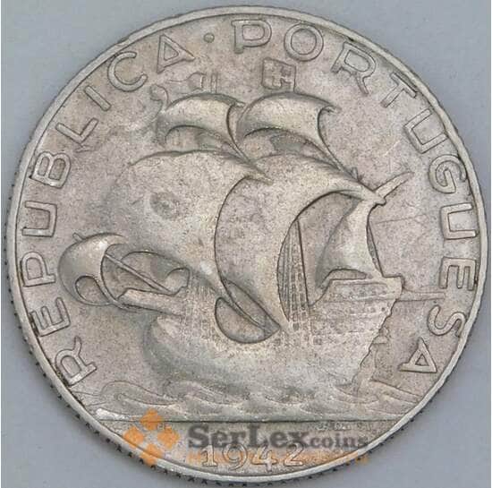 Португалия 2,5 эскудо 1942 КМ580 F Корабль арт. 56823