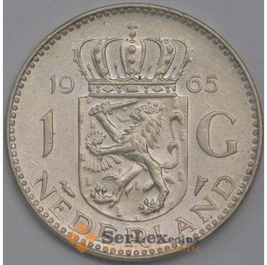 Нидерланды 1 гульден 1965 КМ184 аUNC  арт. 40319