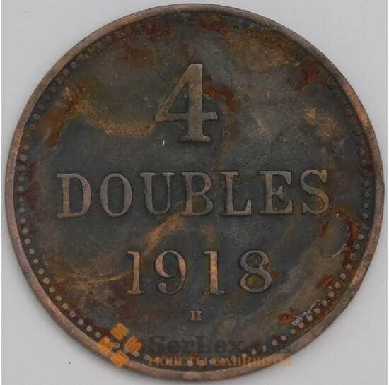Гернси 4 дубля 1918 КМ13 XF арт. 38930