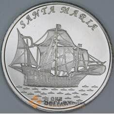 Гилберта острова (Кирибати) 1 доллар 2016 Корабль Santa Maria Санта Мария арт. 55429