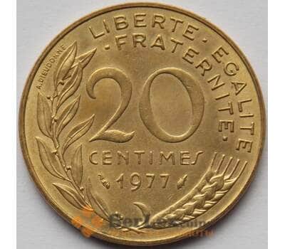 Монета Франция 20 сантимов 1977 КМ930 UNC (J05.19) арт. 16729