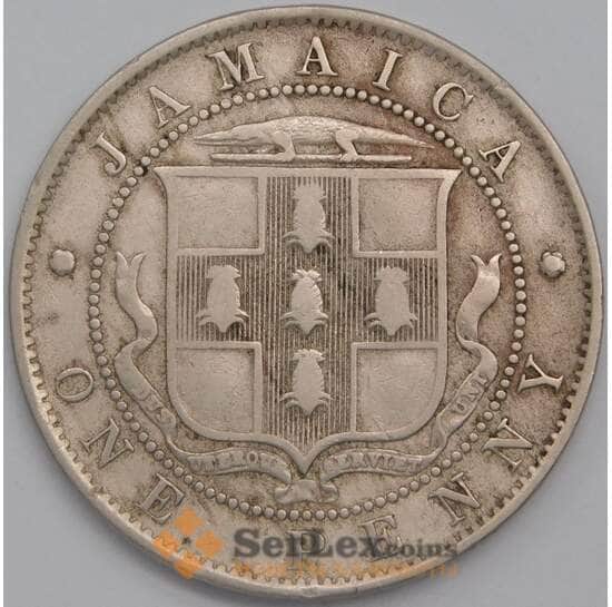 Ямайка 1 пенни 1907 КМ23 F+ арт. 40455
