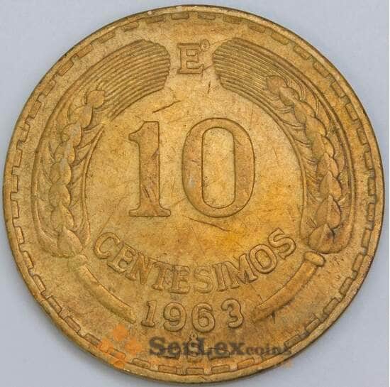 Чили 10 сентесимо 1963 КМ191 VF арт. 57609