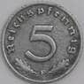 Германия монета 5 пфеннигов 1941 F КМ100 VF  арт. 43438