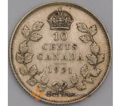 Канада монета 10 центов 1921 КМ23d aUNC  арт. 44533