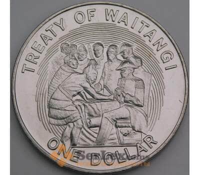 Новая Зеландия 1 доллар 1990 КМ76 BU Договор Вайтанги арт. 49263
