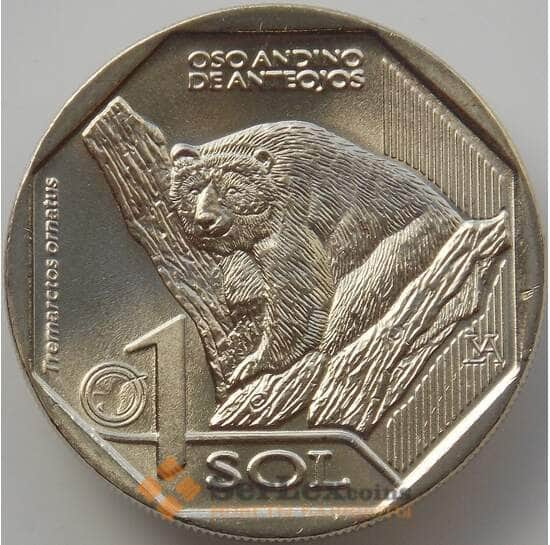 Перу 1 соль 2017 UNC Очковый медведь арт. 11920