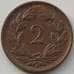 Монета Швейцария 2 раппен 1941 КМ4 XF+ арт. 13184