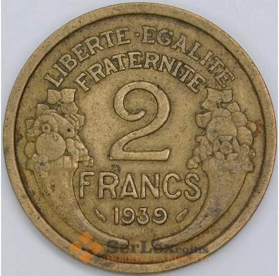Франция 2 франка 1939 КМ886 VF арт. 57413 Франция 2 франка 1939 КМ886 VF арт. 57413
