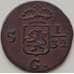 Монета Нидерландская Восточная Индия 1/32 гульдена 1809 XF Батав арт. 12879
